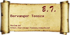 Bervanger Tessza névjegykártya